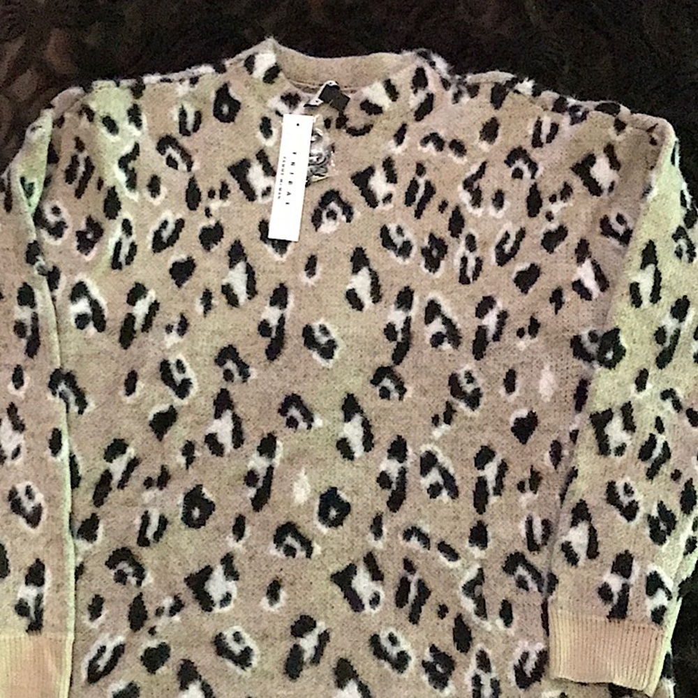 Tribal animal print sweater
